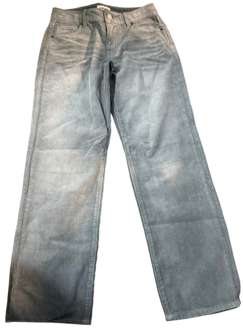 RSQ Cinch Back Corduroy Pants, Faded Blue Gray Vintage Style, Women's 10, NWT